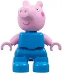 Minifigurka: 47205PB115:  Duplo Figure Lego Ville, George Pig - Dark Azure Plain Outfit (6475099)