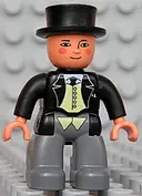 Minifigurka: 47394PB096:  Duplo Figure Lego Ville, Male, Thomas & Friends Sir Topham Hatt (4506027)