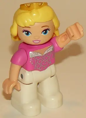 47394PB147A:  Duplo Figure Lego Ville, Disney Princess, Aurora, Oval Eyes (6062796 / 6078542)