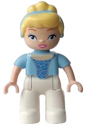 47394PB149:  Duplo Figure Lego Ville, Disney Princess, Cinderella, Bright Light Blue Headband (6044338 / 6018267)