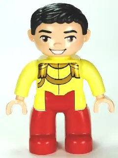 47394PB150:  Duplo Figure Lego Ville, Disney Princess, Prince Charming, Black Hair