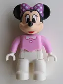 Minifigurka: 47394PB195:  Duplo Figure Lego Ville, Minnie Mouse, Bright Pink Top (6108824 / 6206107 / 6269179)
