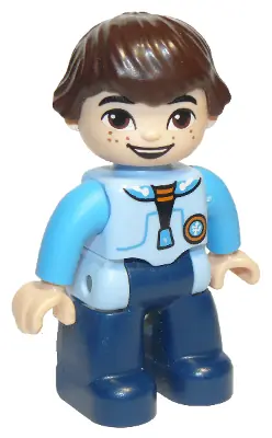 47394PB199:  Duplo Figure Lego Ville, Miles without Helmet (6131575)