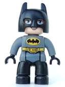 Minifigurka: 47394PB213:  Duplo Figure Lego Ville, Batman, Black Cowl, Dark Bluish Gray Suit, Black Legs (6206082)