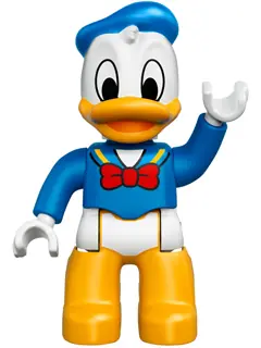 47394PB217:  Duplo Figure Lego Ville, Donald Duck, Bright Light Orange Legs, Blue Shirt, Red Bow (6145764 / 6206105)