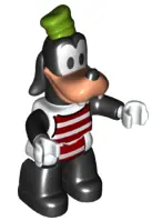 47394PB218:  Duplo Figure Lego Ville, Goofy, Red and White Striped Shirt, Black Legs (6145791 / 6206113)
