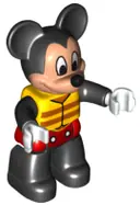 Minifigurka: 47394PB219:  Duplo Figure Lego Ville, Mickey Mouse, Life Jacket (6146819 / 6206119)