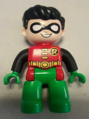 47394PB225:  Duplo Figure Lego Ville, Robin, Bright Green Legs (6210552)