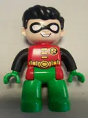 Minifigurka: 47394PB225:  Duplo Figure Lego Ville, Robin, Bright Green Legs (6210552)