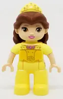 Minifigurka: 47394PB239:  Duplo Figure Lego Ville, Disney Princess, Belle, Bright Light Yellow Legs, Top, and Tiara, Reddish Brown Hair (6244621)