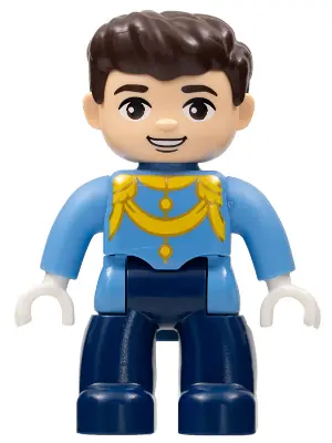 47394PB241:  Duplo Figure Lego Ville, Disney Princess, Prince Charming, Reddish Brown Hair