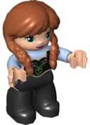 Minifigurka: 47394PB276:  Duplo Figure Lego Ville, Disney Princess, Anna, Bright Light Blue Top (6269882)