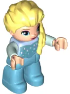 47394PB277:  Duplo Figure Lego Ville, Disney Princess, Elsa, Medium Azure Legs (6269877)