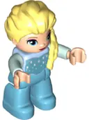 Minifigurka: 47394PB277:  Duplo Figure Lego Ville, Disney Princess, Elsa, Medium Azure Legs (6269877)