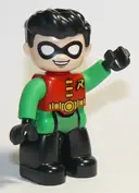 Minifigurka: 47394PB285:  Duplo Figure Lego Ville, Robin, Black Legs