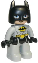 Minifigurka: 47394PB287:  Duplo Figure Lego Ville, Batman, Black Cowl, Light Bluish Gray Suit and Legs