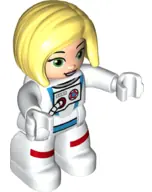 47394PB310:  Duplo Figure Lego Ville, Astronaut Female, White Spacesuit (6343365)