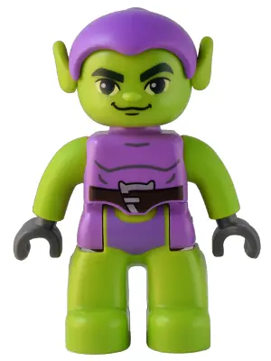 47394PB338:  Duplo Figure Lego Ville, Green Goblin, Medium Lavender Outfit (6390892)