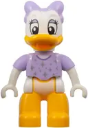 Minifigurka: 47394PB345:  Duplo Figure Lego Ville, Daisy Duck, Lavender Bow and Shirt, Silver Sparkles and Dots (6438507)
