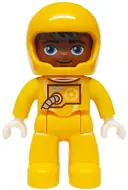 Minifigurka: 47394PB353:  Duplo Figure Lego Ville, Astronaut Male, Bright Light Orange Spacesuit and Helmet (6472609)