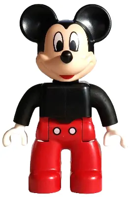 47394PB363:  Duplo Figure Lego Ville, Mickey Mouse, Black Plain Shirt (6538278)