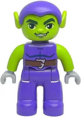 47394PB382:  Duplo Figure Lego Ville, Green Goblin, Dark Purple Outfit (6593625)