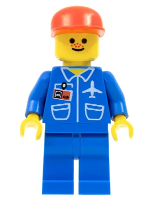AIR007:  Airport - Blue, Blue Legs, Red Cap