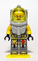 Minifigurka: ATL014:  Atlantis Diver 6 - Jeff Fisher - With Yellow Flippers and Trans-Yellow Visor