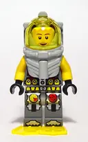 Minifigurka: ATL018:  Atlantis Diver 4 - Lance Spears - With Yellow Flippers and Trans-Yellow Visor