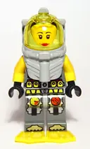 Minifigurka: ATL022:  Atlantis Diver 5 - Samantha Rhodes - With Yellow Flippers and Trans-Yellow Visor
