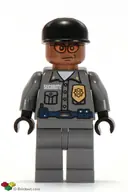 Minifigurka: BAT019:  Arkham Asylum Guard - Light Brown Head, Black Cap