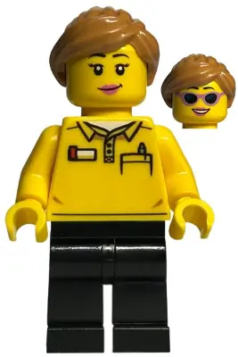 BDP055:  LEGO Store Employee, Female, Ponytail, Black Legs