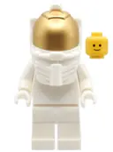 Minifigurka: BDP077:  Astronaut Mannequin - White with White Helmet, Metallic Gold Visor, Standard Head