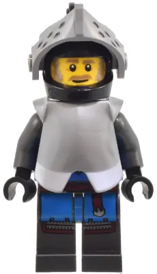 BDP103:  Black Falcon - Male, Pearl Dark Gray Detailed Legs, Helmet with Pointed Visor, Armor