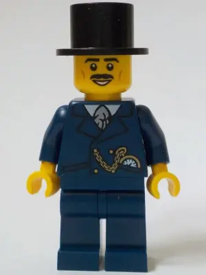 BDP117:  General Store Customer - Male, Dark Blue Suit, Black Top Hat, Black Moustache