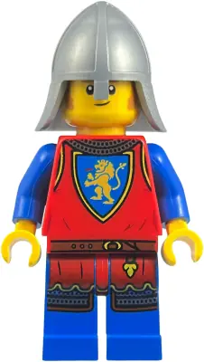 BDP275:  Lion Knight - Male, Flat Silver Neck Protector, Sideburns