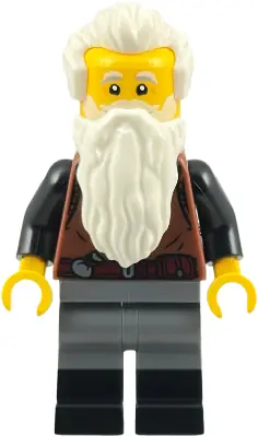 BDP276:  Wolfpack - Male, Dark Bluish Gray Legs with Black Boots, White Beard and Hair