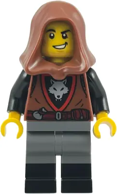 BDP277:  Wolfpack - Male, Dark Bluish Gray Legs with Black Boots, Reddish Brown Hood