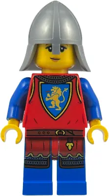 BDP278:  Lion Knight - Female, Flat Silver Neck Protector, Scared Face