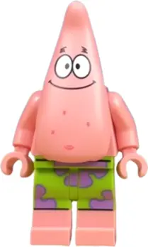 BOB039:  Patrick Star - Warm Pink, Lime Shorts