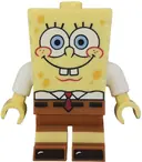 Minifigurka: BOB040:  SpongeBob SquarePants - Bright Light Yellow, White Shirt, Dark Orange Short Legs