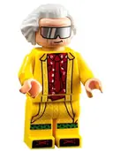 Minifigurka: BTF002:  Doc Brown - Long Hair, Yellow Coat