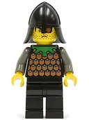 Minifigurka: CAS042:  Knights' Kingdom - Robber 1, Black Neck-Protector