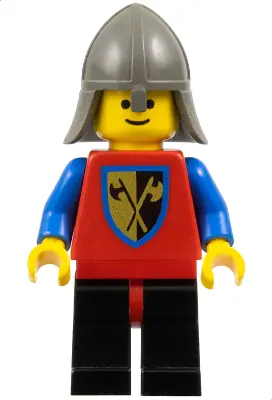 CAS105:  Crusader Axe - Black Legs with Red Hips, Dark Gray Neck-Protector