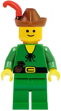 CAS128NEW:  Forestman - Pouch, Reddish Brown Hat, Red Feather (Reissue)