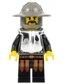 Minifigurka: CAS202:  Knights' Kingdom - Helmet and Chrome Silver Armor