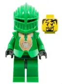Minifigurka: CAS266:  Knights' Kingdom II - Rascus with Gold Pattern Armor, Plain Torso, Dark Green Hips and Helmet