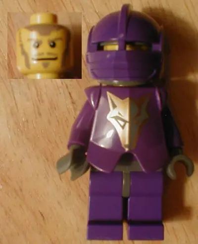 CAS269:  Knights' Kingdom II - Danju with Gold Pattern Armor, Dark Bluish Gray Hips and Helmet