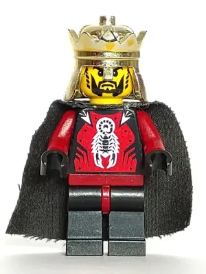 CAS277:  Knights' Kingdom II - King with Crown & Black Cape (Chess King)