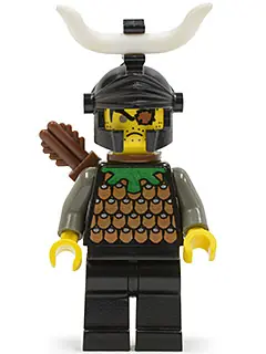 CAS279:  Knights' Kingdom - Gilbert the Bad, Black Dragon Helmet, Horns, Quiver